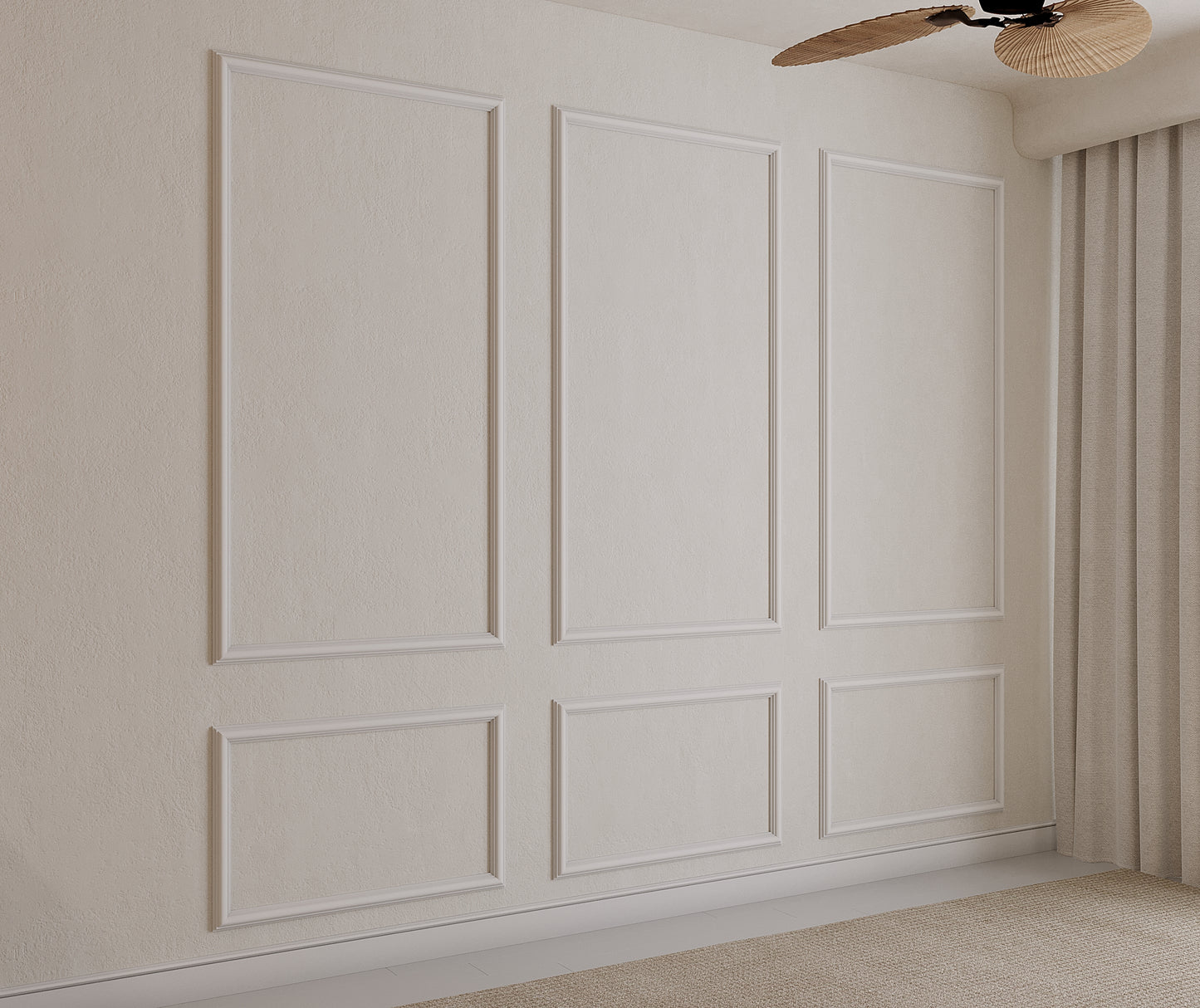 Decophia Panel Wall Molding Kit – Pre-Cut, Easy to Apply & Paintable (3 Panels)