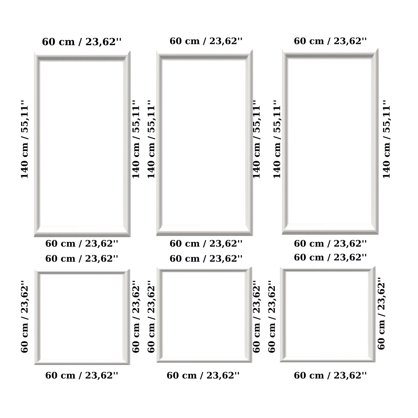Decophia Panel Wall Molding Kit – Pre-Cut, Easy to Apply & Paintable (6 panels)