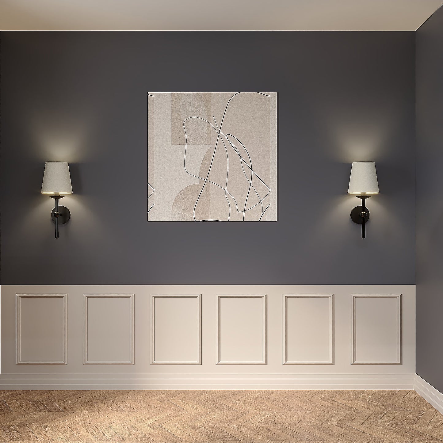 Decophia Panel Wall Molding Kit – Pre-Cut, Easy to Apply & Paintable (4 Panels)