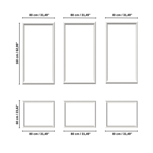 Decophia Panel Wall Molding Kit – Pre-Cut, Easy to Apply & Paintable (3 Panels)