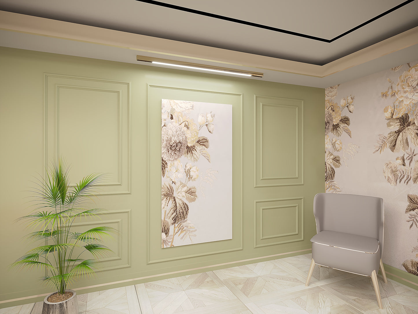 Modern Polystyrene Wall Molding Kit – Self-Adhesive, Lightweight, 9 Panels