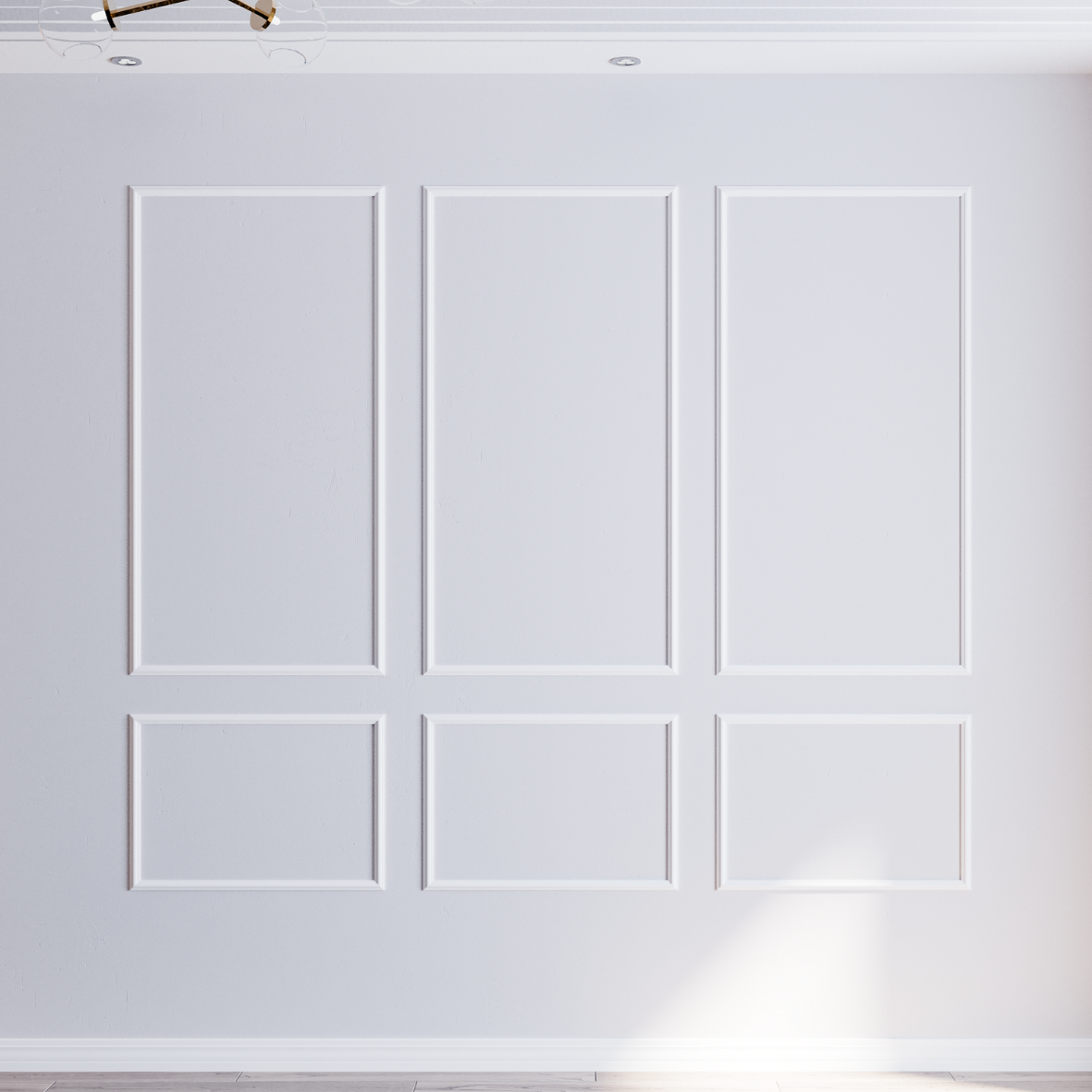 Easy Installation, Modern Design, and Pre-Cut Pieces: Wall Molding Set with Wood-Like Durability