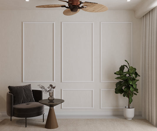 Decophia Panel Wall Molding Kit – Pre-Cut, Easy to Apply & Paintable (3 Panels)