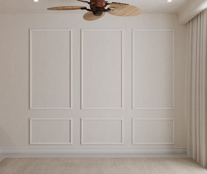 Decophia Panel Wall Molding Kit – Pre-Cut, Easy to Apply & Paintable (3 Panels)