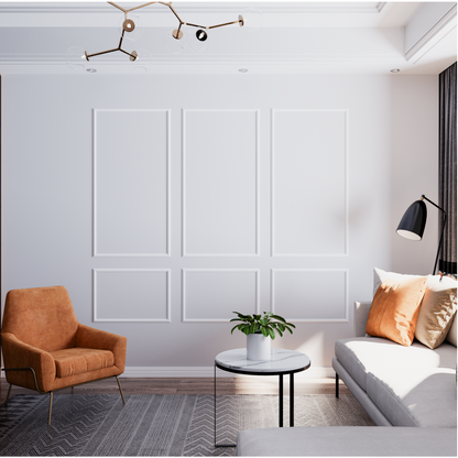 Easy Installation, Modern Design, and Pre-Cut Pieces: Wall Molding Set with Wood-Like Durability